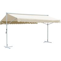 Auvent sur pied-Store banne 600 x 300 cm Crème