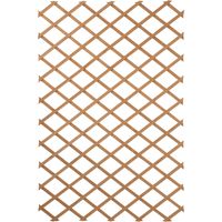 Treillis en bois marron 100 x 300 cm – Lattes 18x6mm – Pour palissage de plantes grimpantes – Fixation incluse – Nature