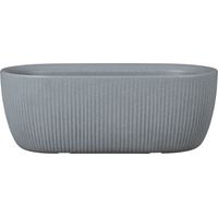 Scheurich Linetto Jardiniere, Pflanzschale aus Kunststoff, Farbe: Stony Grey, 17,1 cm hoch, 9,7 l Vol.