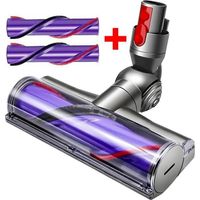 Forehill – Motorized Brush for Dyson V7 V8 V10 V11 V15 Vacuum Cleaners – Powerful 50W Suction – Cleans Hard Floors and Carpets – Comes with 2 Roller Brushes