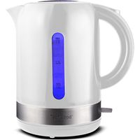 Bouilloire électrique Techwood TB-1771 - Sans Fil - Capacité 1,7 Litre Socle 360° - Fond intérieur en acier inoxydable - Blanc