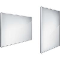 Nimco - Specchio con illuminazione LED, 100x70 cm, alluminio ZP 13004