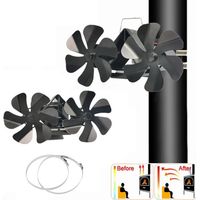 Highsam – Ventilateur de poêle 12 lames à économie de carburant – Silencieux ≤25dB – Température de fonctionnement 122°F à 662°F – Aluminium anodisé