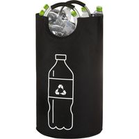 82L (Noir) Poubelle Recyclage Pliable Poubelle Tri Sélectif avec Poignées Aluminium Rangement Bouteille pour Cuisine et Cellier