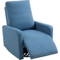 Poltrona Relax Inclinable 135° Girevole 360° Dondolo Bleu