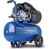 Scheppach Compresseur à air double cylindre HC53DC – 2200 W – Cuve de 50 L – Pression 10bar – Débit d’aspiration 412 l/min – Changement d’outil rapide – Régulateur de pression