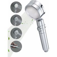 Activated Carbon Filter Shower Head 360° Rotatable Shower Head Water Saving and Pressure Boosting Shower Head 3-Spray Shower Head with On/Off Switch Shower Head