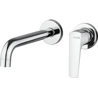 Mezclador de lavabo de pared sin placa en latón cromado Piralla Iceberg 0IC00497A22 Cromo