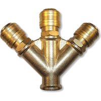 Druckluftverteiler 3/8" mit Kupplungen 3-Fach