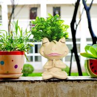 Cache-pot grenouille design couleur khaki, vase décoratif jardin personnalisé, pot de fleur original.