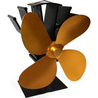 Ventilateur de poêle à bois Hot Blast à 4 pales, économie de combustible, chauffage écologique - Dore