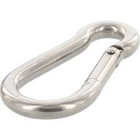 Feuerwehrkarabiner (Karabinerhaken) 5 x 50 mm Karbiner Haken Edelstahl A4