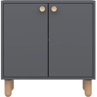 Credenza in legno "Lina" - 72 x 36 x 73 cm - Grigio antracite
