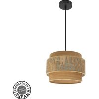 AKUNADECOR Samoa Lampe De 1 Licht mit doppeltem braunen Lampenschirm