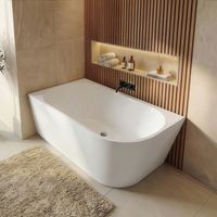 Badplaats Eck Badewanne Isia 170 x 78 x 60 cm Weiß Hochglanz - H