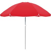 Marbueno Sombrilla Oxford Aluminio Color Rojo 240 cm Jardín Playa y Piscina
