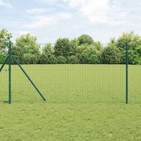 vidaXL Clôture Euro 1 x 25m Fer revêtu de PVC Vert