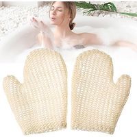 2 Pièces Gant Exfoliant Corps Sisal,Gant de Crin,Gant Gommage Corps,Gommage Naturel et Efficace,Corps et Visage Femme et Homme,Nettoie et Purifie La Peau et Élimine Les Cellules Mortes