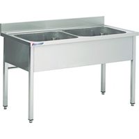Plonge Avec Piétement Sans Sous-Tablette Avec 2 Bacs - Prodirest