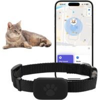 Collier De Suivis pour Chat - Traceur pour Chien, Traceur pour Animaux, sans Abonnement Mensuel, Collier GPS Réglable De 28 À 39 Cm avec Boucle De Sécurité, Compatible iOS, pour Animaux De Compagnie