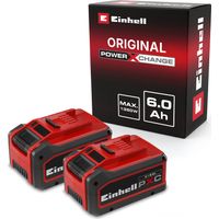 Original Einhell Akku-Twinpack PXC+ 18 V 4-6 Ah MULTI (2 Akkus im Set, 1350 W, Power X-Change, Li-Ion, Multi-Ah, Plus-Technologie, ABS, LED-Anzeige, ohne Ladegerät)