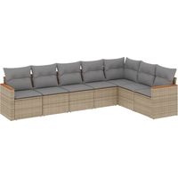 Maison Exclusive - Salon de jardin avec coussins 7 pcs beige résine tressée