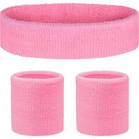 Ensemble de Bandeau de Sport et Bracelets en Coton, Ensemble bandeau anti-entorse et hautement élastique absorbant la transpiration,Accessoires de Fitness pour Hommes et Femmes