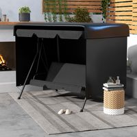 Housse de protection imperméable pour balancelle de jardin 3 places avec fermeture éclair, anti-poussière et coupe-vent, 215 x 155 x 150 cm