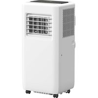 Climatiseur portable blanc LED minuterie roulettes réglages