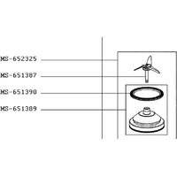 Couteau blender + joint (repère MS-651387) (MS-651387, MS-653230) Robot ménager MOULINEX