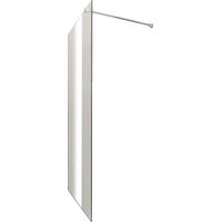 ONDEE ZEN - Paroi de douche ITALIENNE - Verre trempé 8mm - Sérigraphie Miroir - 120x200cm