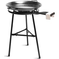 Brûleur à paella gaz 60 cm – Poêle émaillée 65 cm – Support 3 pieds acier – Puissance 21 kW – Pour poêles 30 à 90 cm – Briebe