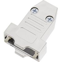 encitech DTNT09-M-K 1060-0105-01 Guscio SUB-D Numero Poli (num): 9 Plastica metallizzata 180 ° Argento 1 pz.