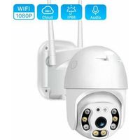 SABIR Camera Ip Wifi De Surveillance Exterieure Securite Sans Fil Hd 1080P Vision Nocturne Detection De Mouvement 2 Way Audio Ptz Controle STOL