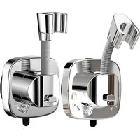2 Pack Suction Shower Head Holder, 360° Adjustable Shower Head Holder Replacement No Drilling Tool-Free Universal Showering Holders Bracket for Handheld Showerheads