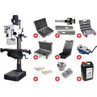 Pack Perceuse-fraiseuse à colonne perçage jusqu'à ø 32 mm CM4/M16 1,5 kW 400 V table croisée et accessoires essentiels Optidrill DH40CT PACK PRO