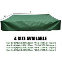 Sandkastenabdeckung 150x150 cm, wasserdicht, 70% UV-Schutz, für Oxford-Sandkästen mit Kordelzug, grün (150x150 cm) (schwarz)