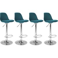 Set di 4 sgabelli da bar KARL design blu anatra