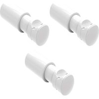 Supports de fixation pour radiateurs sèche-serviettes – Lot de 3 – En ABS – Pour tuyaux Ø 15 à 28 mm – Capacité 90 kg – Blanc – MB