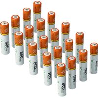vhbw 20x Batterie AAA micro compatible avec Sennheiser RS 195, 175 téléphone fixe sans fil (800mAh, 1,2V, NiMH)