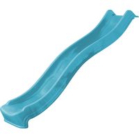 Wickey – Toboggan Flow 220 cm avec raccord d'eau – Plastique HDPE résistant aux intempéries – Zones antidérapantes pour sécurité