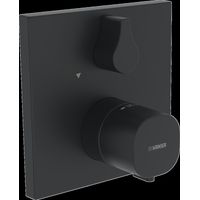 Hansa Living - Miscelatore termostatico ad incasso per vasca da bagno, Thermo Cool, nero opaco 8114956233