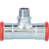 Raccord à serir en acier C, contour M, Té (f/m/f) 76 -DN15(1/2") -76 mm