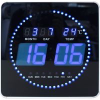 Unilux LED Uhr Blau 28 cm Durchmesser Design Ohne Rahmen