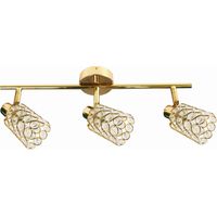 Plafoniera Candellux York 93-70111 ottone 3xG9 cristallo