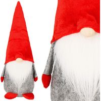 Mikołaj 38cm es un adorno navideño, un gnomo navideño, un gnomo gris con un gorro.