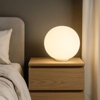 Lampe à poser globe verre soufflé blanc Diam.30 Yoga