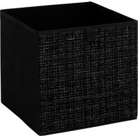 Boîte de Rangement Imprimé "Tweed" 31x31cm Noir