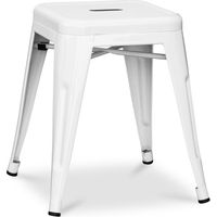 Industriedesign Hocker - 45cm - Neue Edition - Stylix Weiß