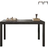 Mesa de comedor cocina 140x90 cm de madera moderna con patas de hierro Sartel - Gris